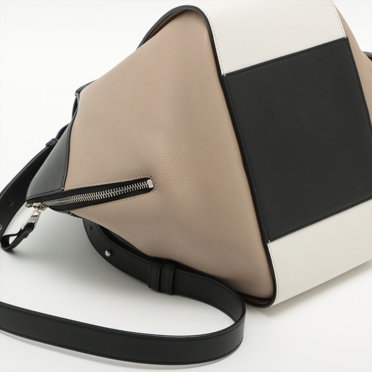 Loewe Hammock small Leather 2way handbag Beige x white