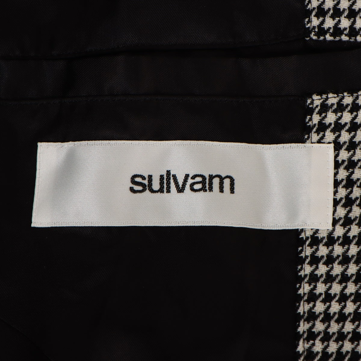 Sulvam Wool & nylon Setup M Men's Black × White  Keep cutting