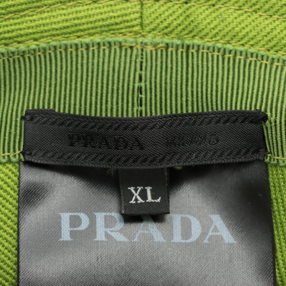 Prada 2HC137 Hat XL Cotton Green