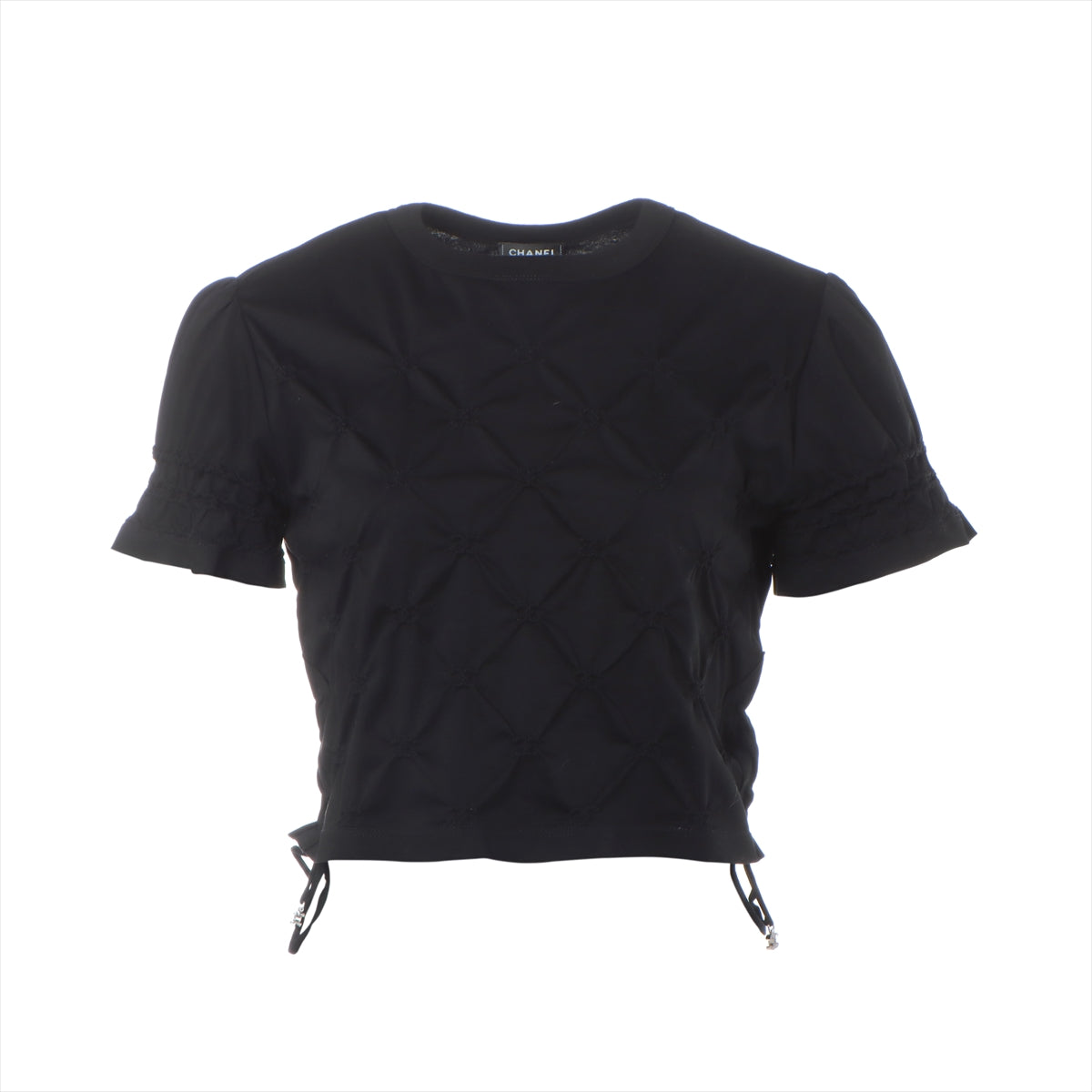 Chanel Coco Mark P74 Cotton T-shirt 36 Ladies' Black  P74589