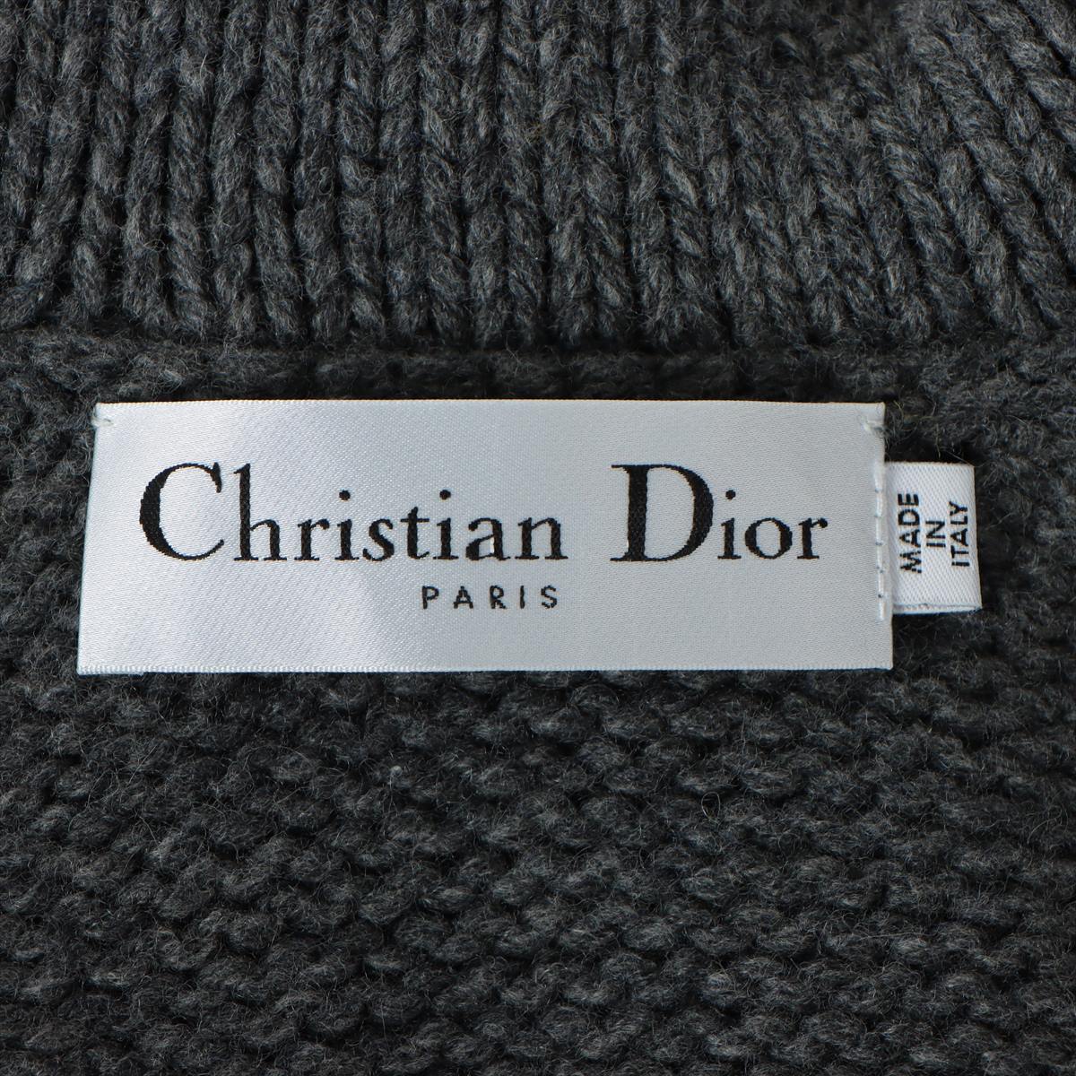 Christian Dior Wool & cashmere Cardigan I38 Ladies' Grey  244G53AM121