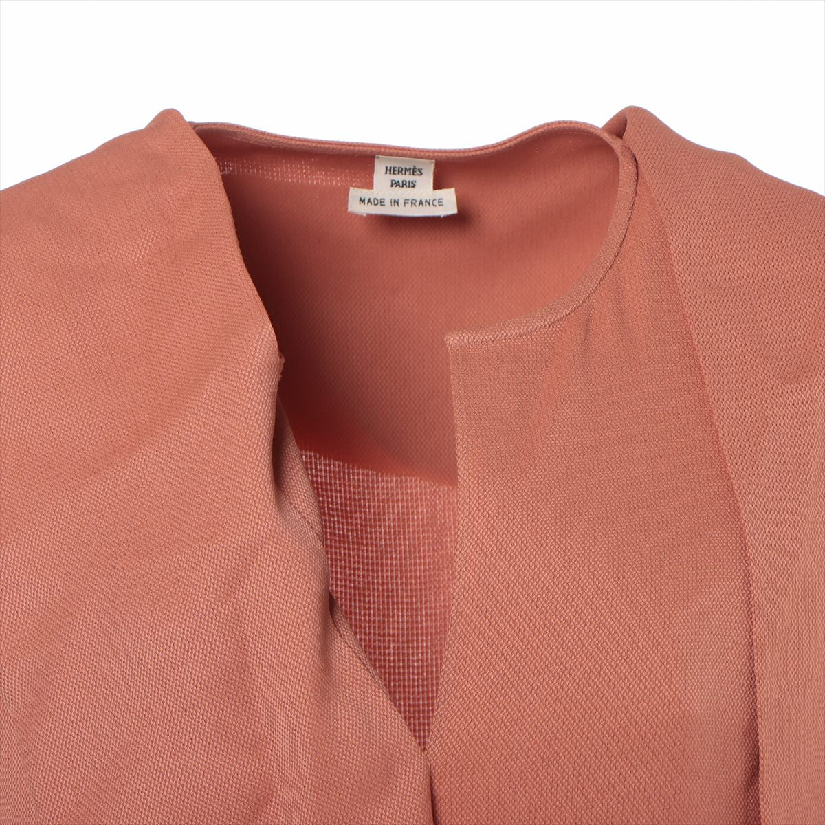 Hermès Rayon × Silk Sleeveless dress 34 Ladies' Orange