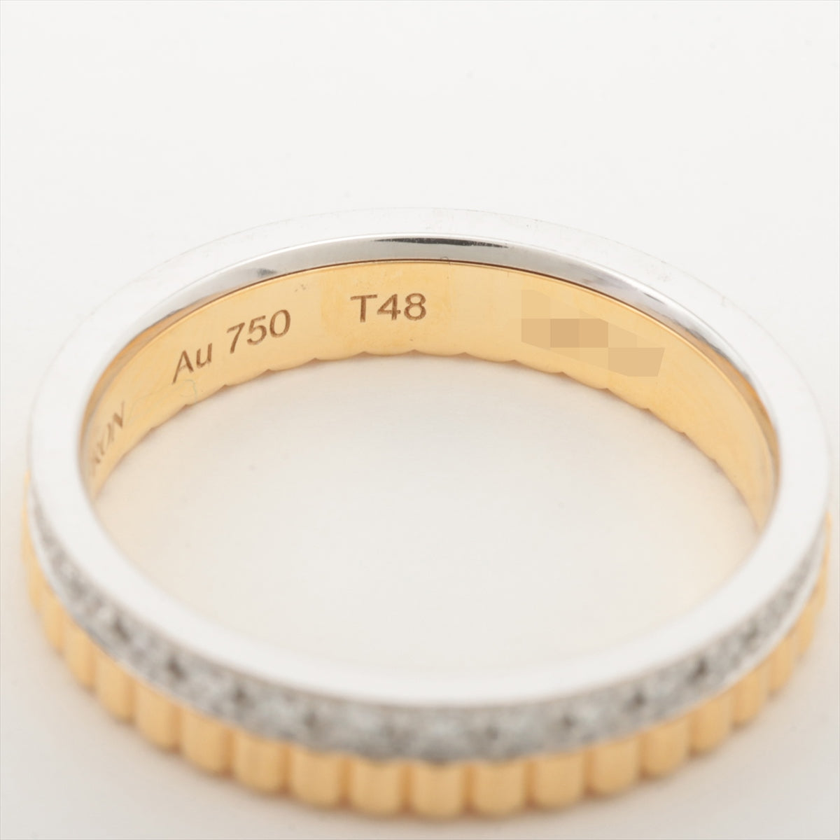 Boucheron Quatre Radiant Marriages diamond rings 750(YG×WG) 3.2g 48