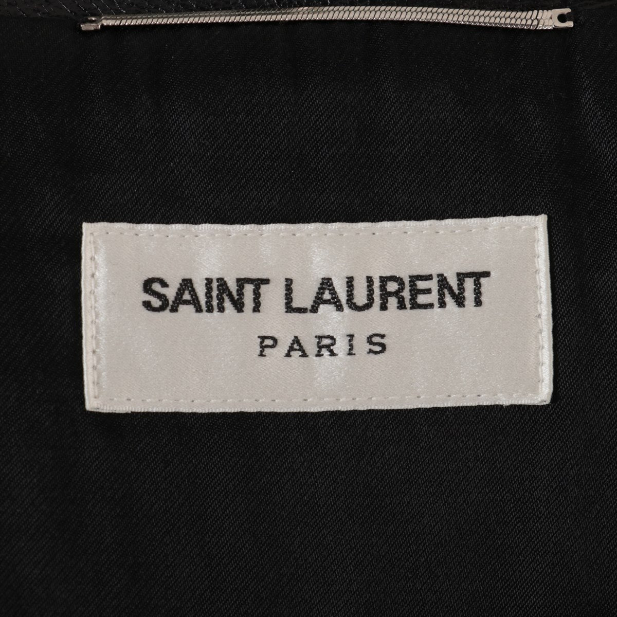 Saint Laurent Paris 20 years calf Leather jacket 48 Men's Black  484284