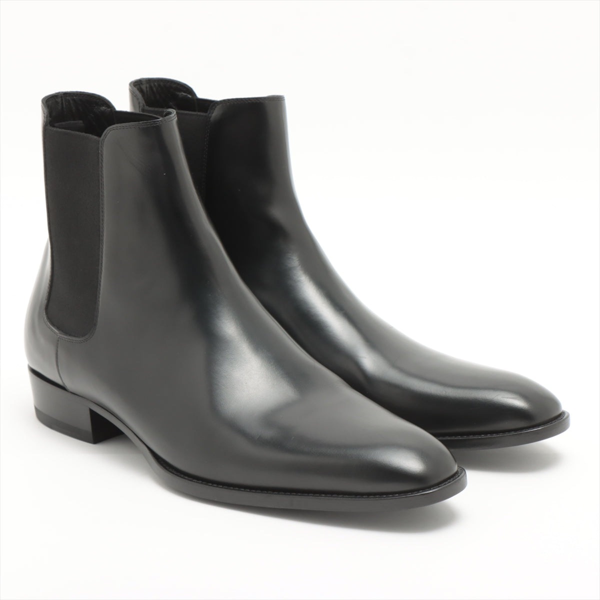 Saint Laurent Paris Leather Short Boots 43 Men's Black 592438