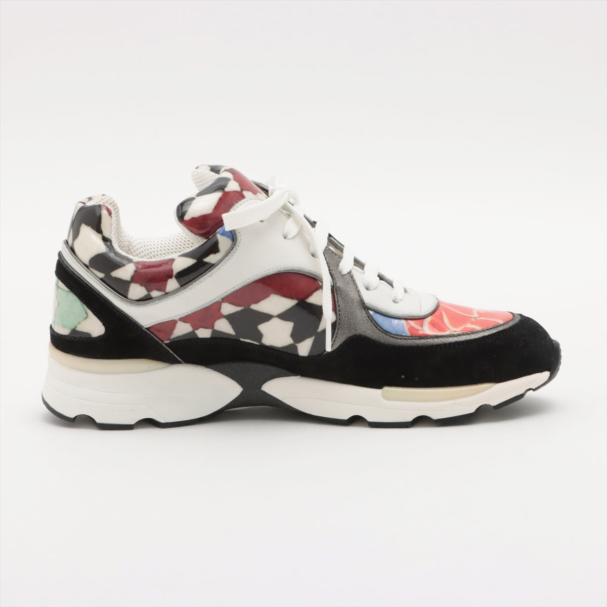 Chanel Coco Mark Leather & patent Sneakers 37 Ladies' Multicolor IG30628
