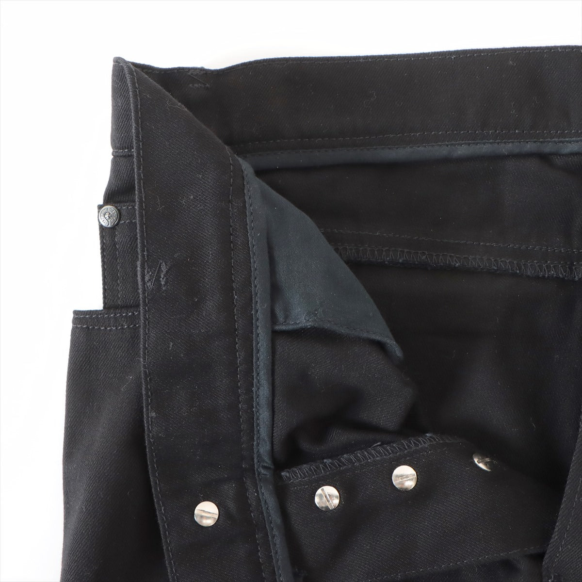 Chrome Hearts Flerknee Denim pants Cotton Black 38 old-fashioned