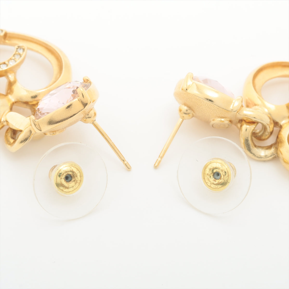 Chanel Coco Mark C23C Piercing jewelry (for both ears) GP×inestone Gold