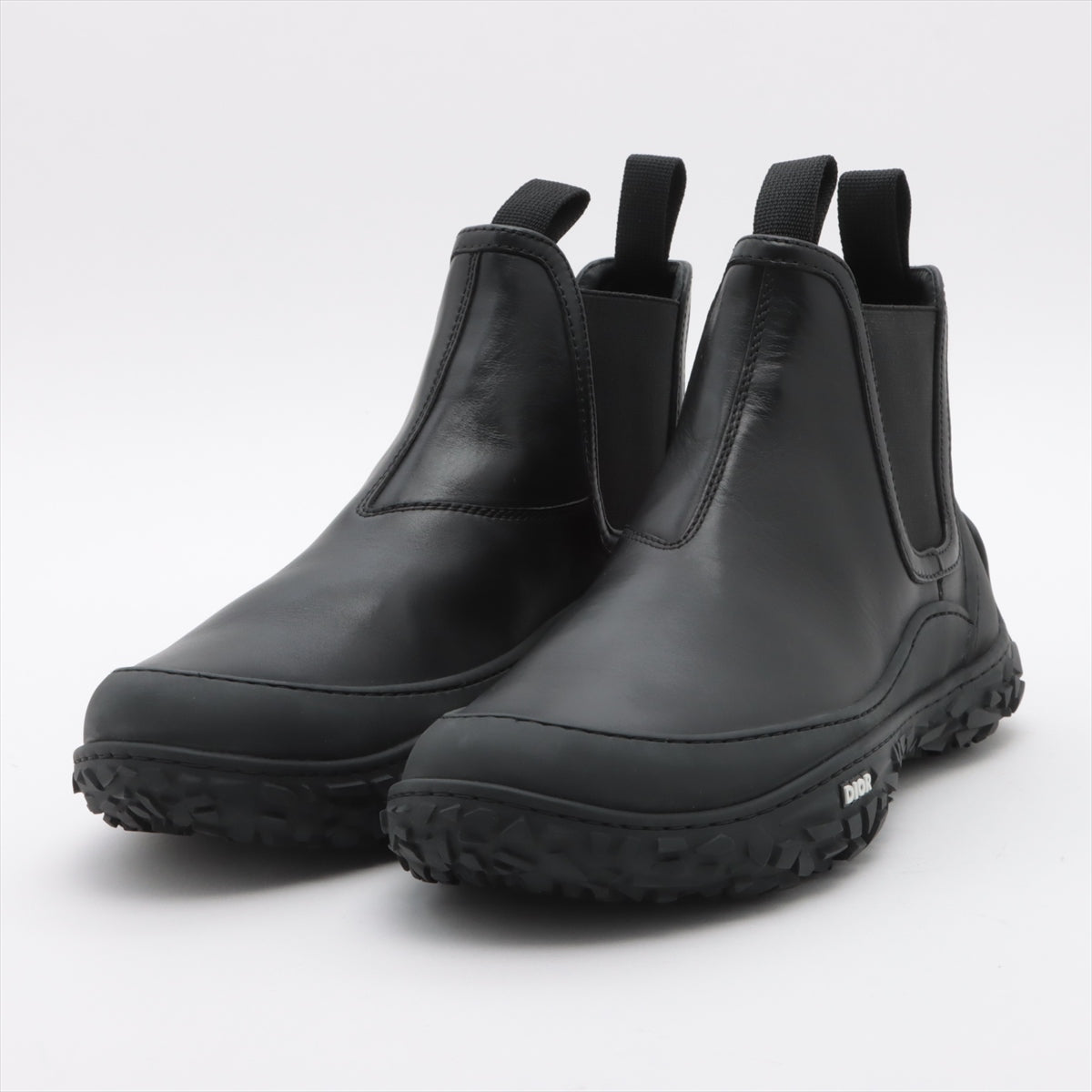 DIOR Calfskin Side Gore Boots 42 Men's Black LS0421 box There is a bag