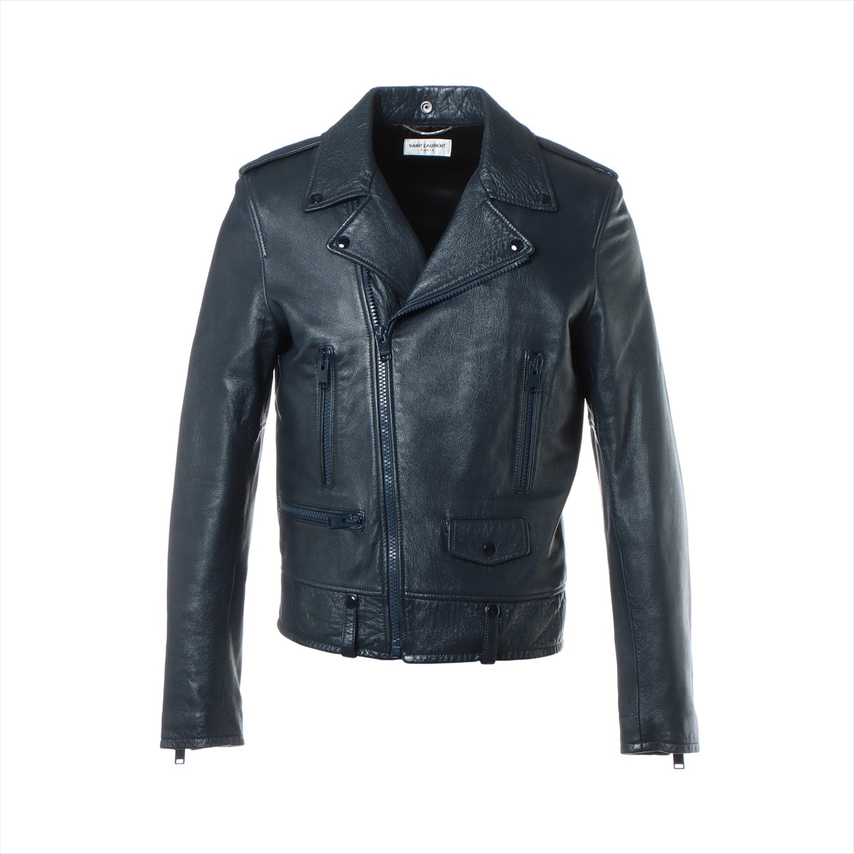 Saint Laurent Paris 16 years Ram Leather jacket 50 Men's Blue  442929 classic motorcycles
