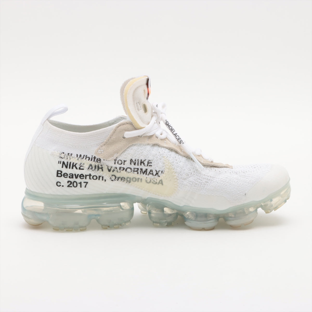 NIKE × OFF-WHITE AIR VAPORMAX Fabric Sneakers 27 Men's White THE 10 AA