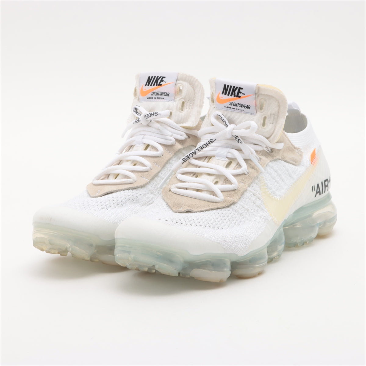 NIKE × OFF-WHITE AIR VAPORMAX Fabric Sneakers 27 Men's White THE 