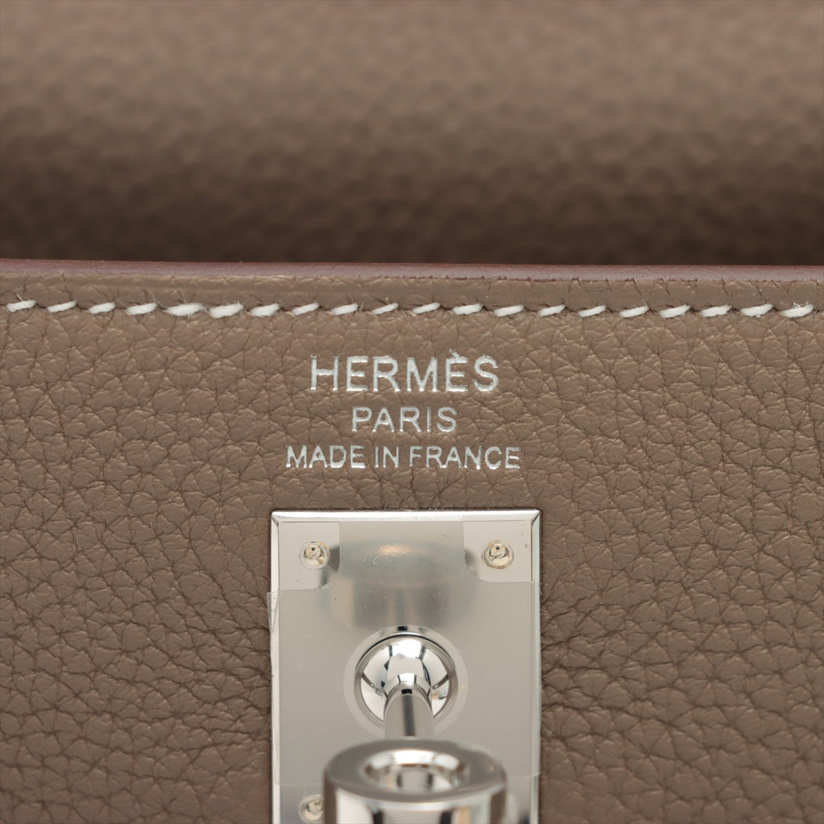 Hermès Kelly 25 Togo Etoupe Silver Metal fittings B: 2023