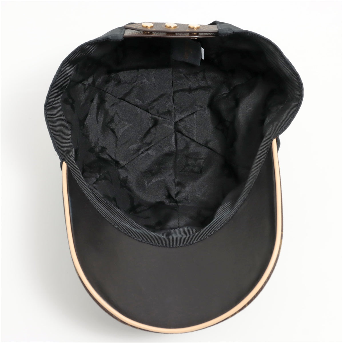 Louis Vuitton M76528 cap upa cap AL1220 Cap M Silk × Polyester Black × Brown