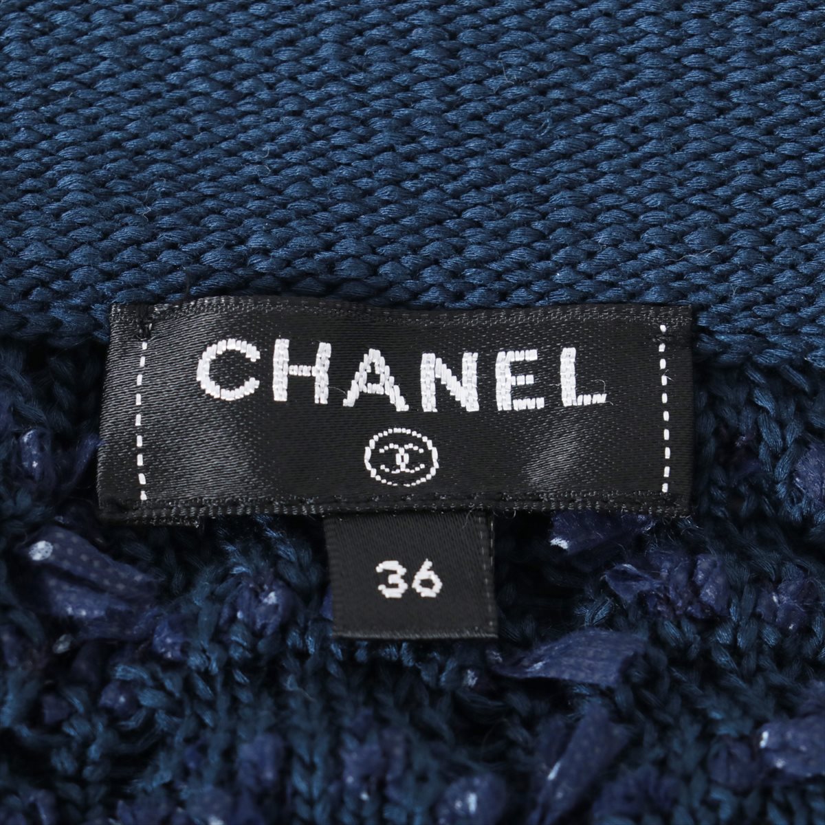 Chanel Cotton & nylon Skirt 36 Ladies' Navy blue  P54044K07009 Tweed