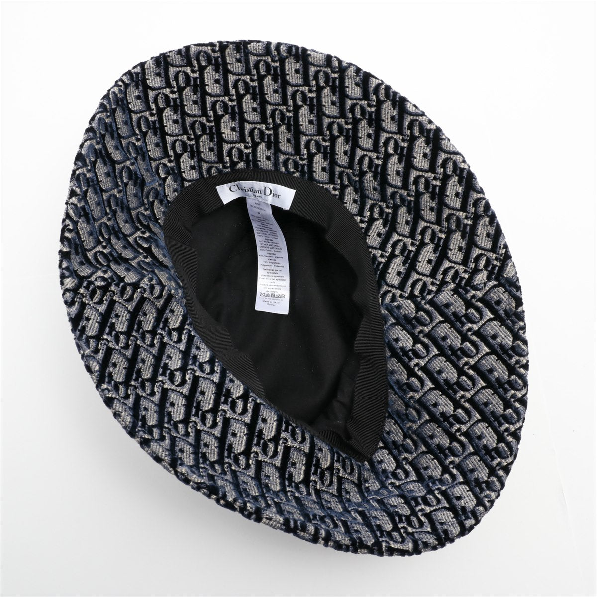 Christian Dior Oblique Hat 59 Cotton×rayon×nylon Navy blue 05CDO924I134