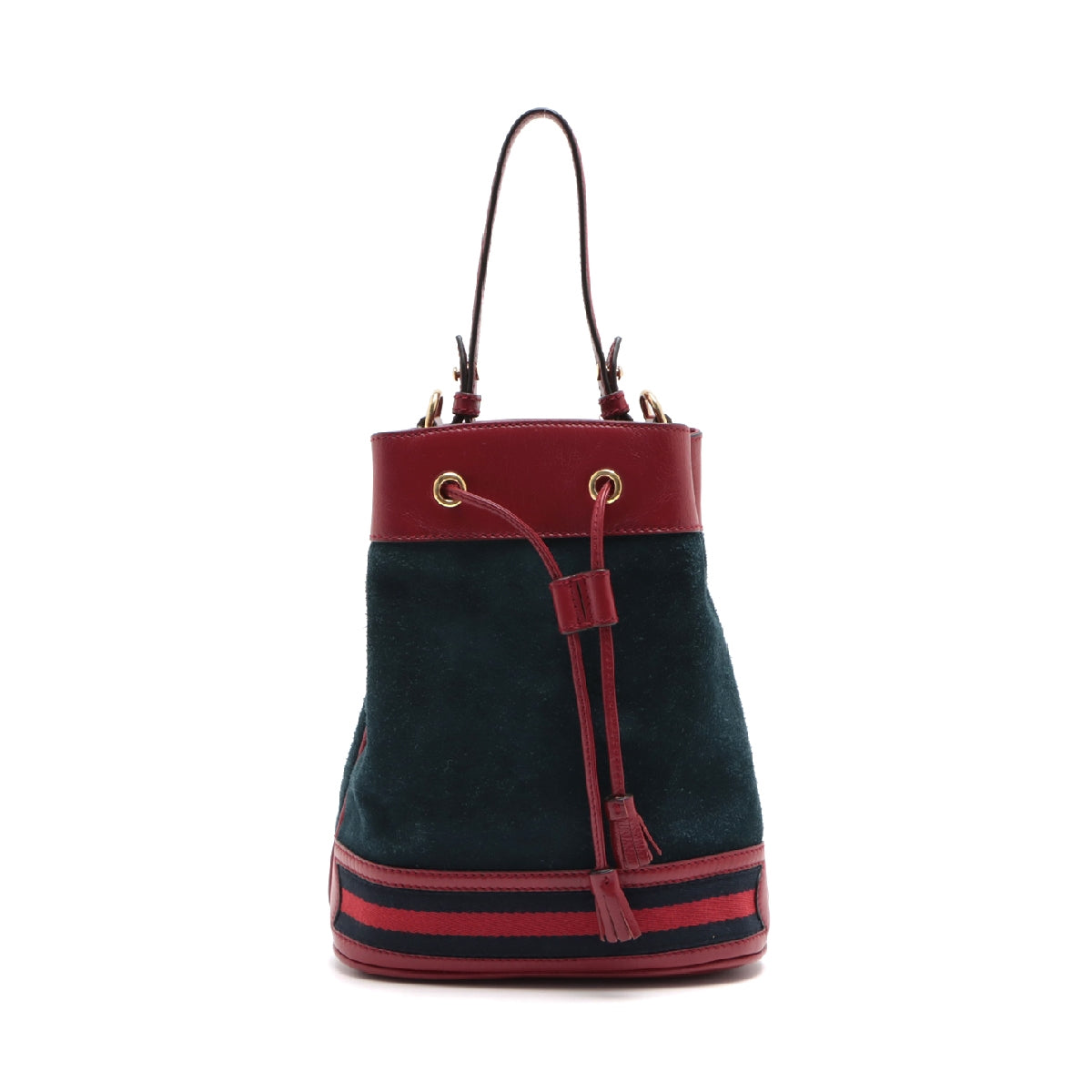 Gucci Leather & suede 2WAY BAG Red 550621