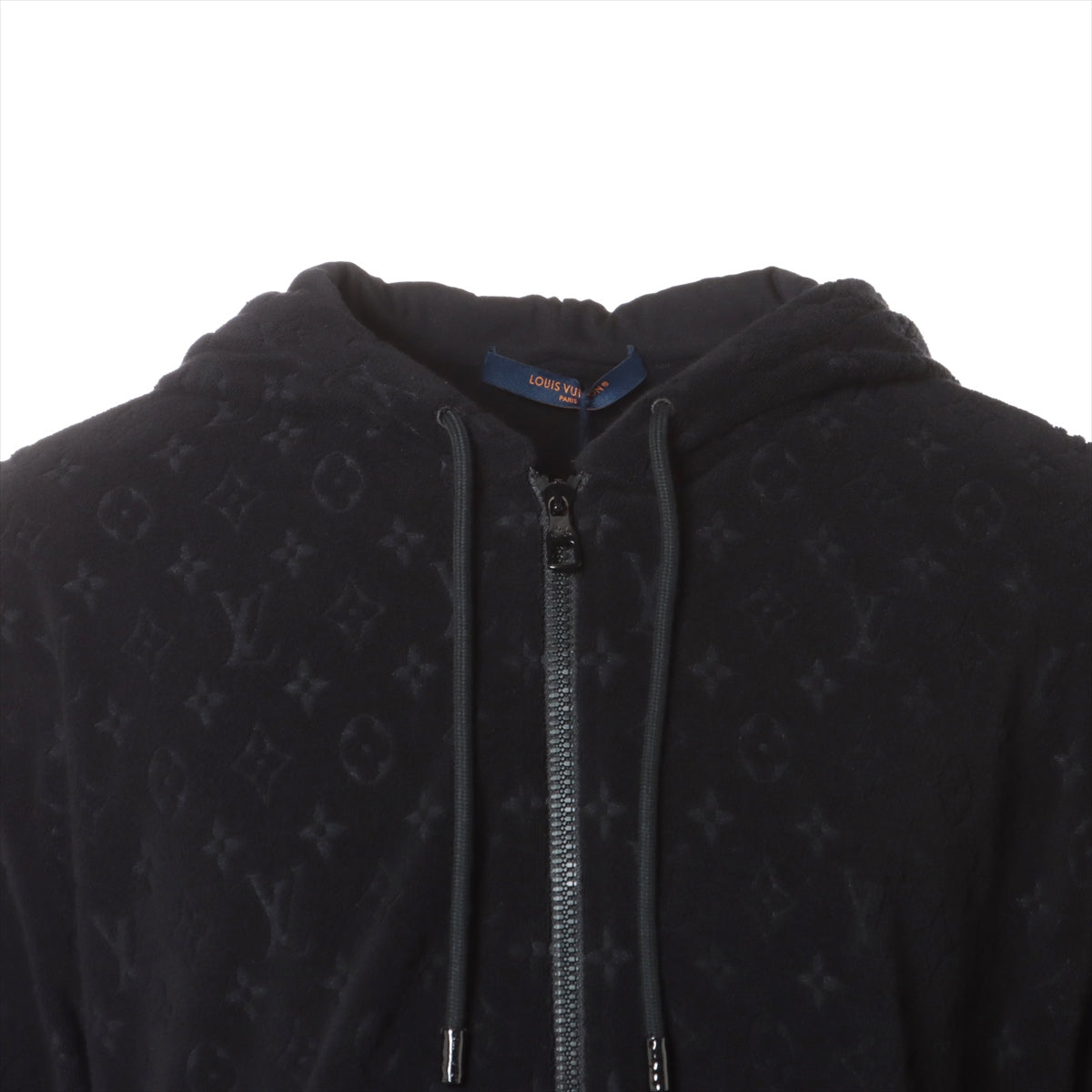 Louis Vuitton 23AW Cotton & nylon Parker S Men's Black  RM232Q Monogram French Terry Zip Through Hoodie