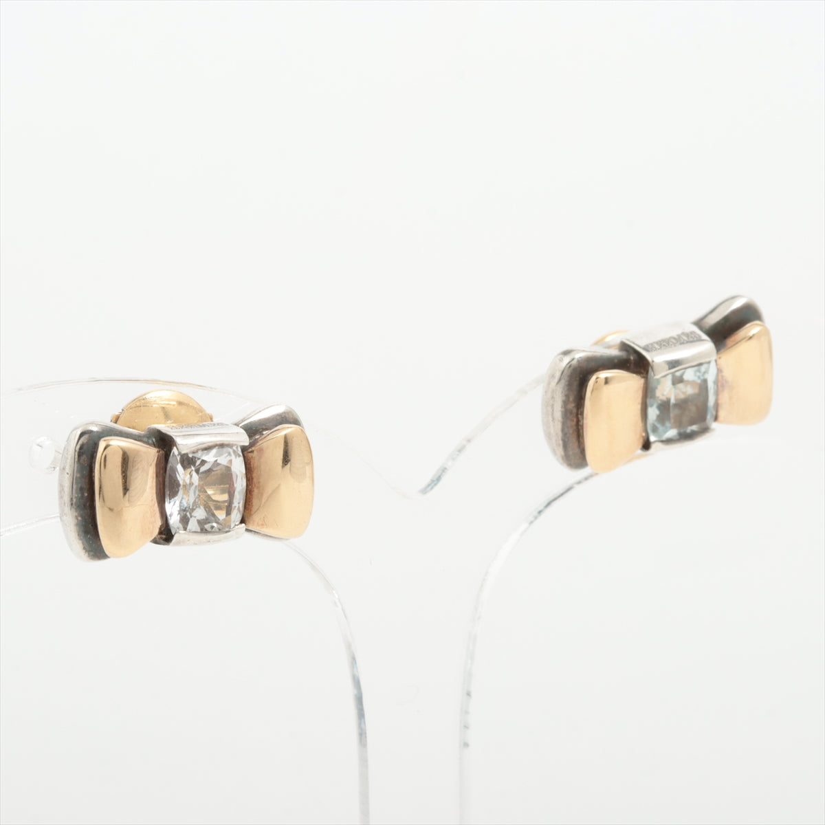 Hermès Ribbon Piercing jewelry (for both ears) 925×750 8.8g Silver x gold