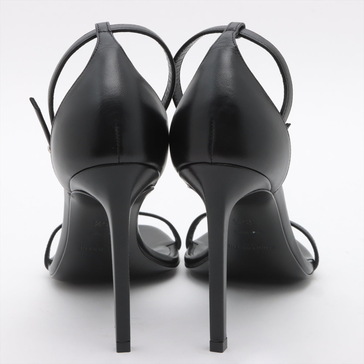 Saint Laurent Paris Leather Sandals 35 1/2 Ladies' Black 427834 There is a lift change