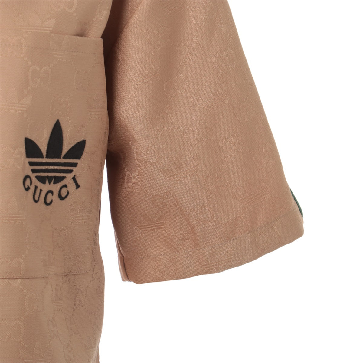 Gucci x adidas GG jacquard Polyester Shirt 36 Ladies' Beige  703004 Trefoil