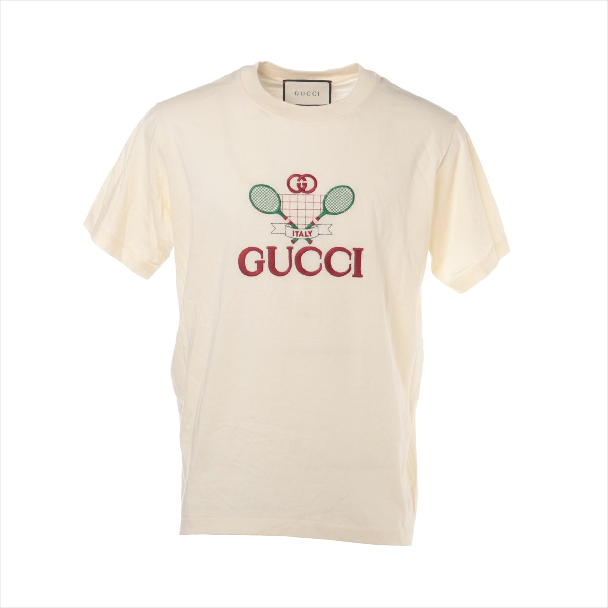 Gucci Cotton T-shirt L Men's Ivory  580762 tennis