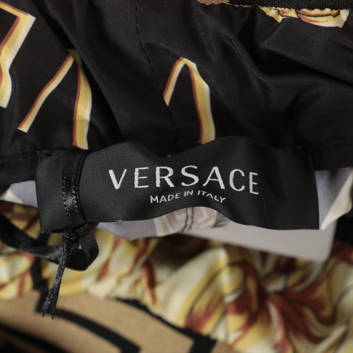 Versace Polyester Pants 48 Men's Black x yellow  A88538 Medusa