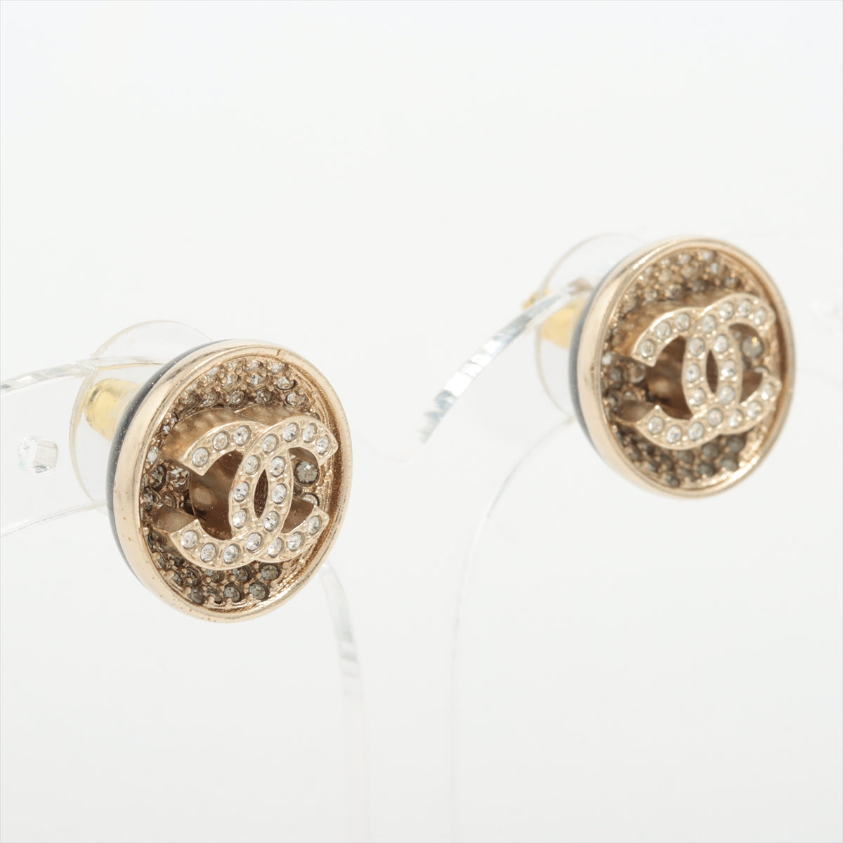 Chanel Coco Mark C23P Piercing jewelry (for both ears) GP×inestone Gold