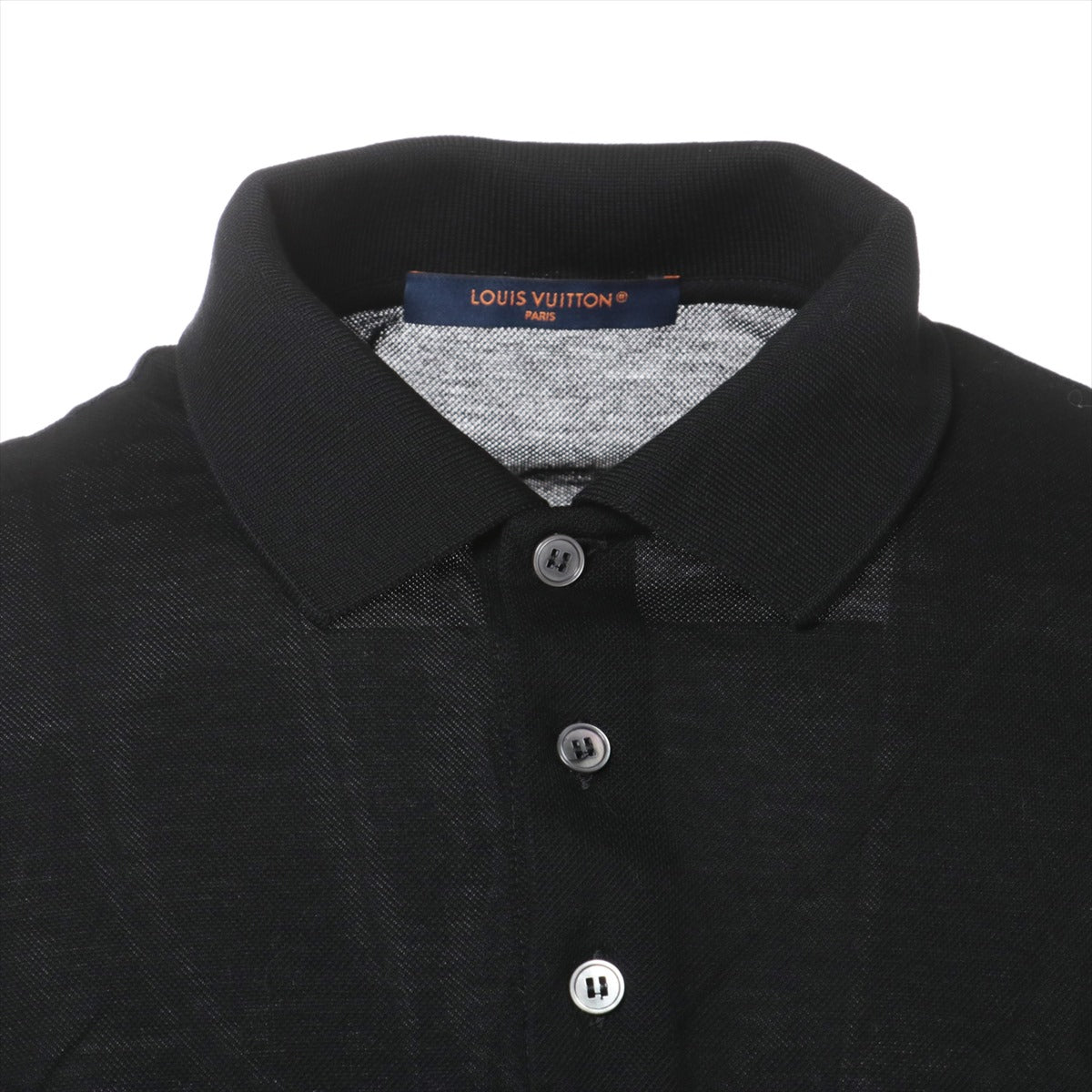 Louis Vuitton 22AW Cotton Polo shirt L Men's Black  RM222Q LV Circle