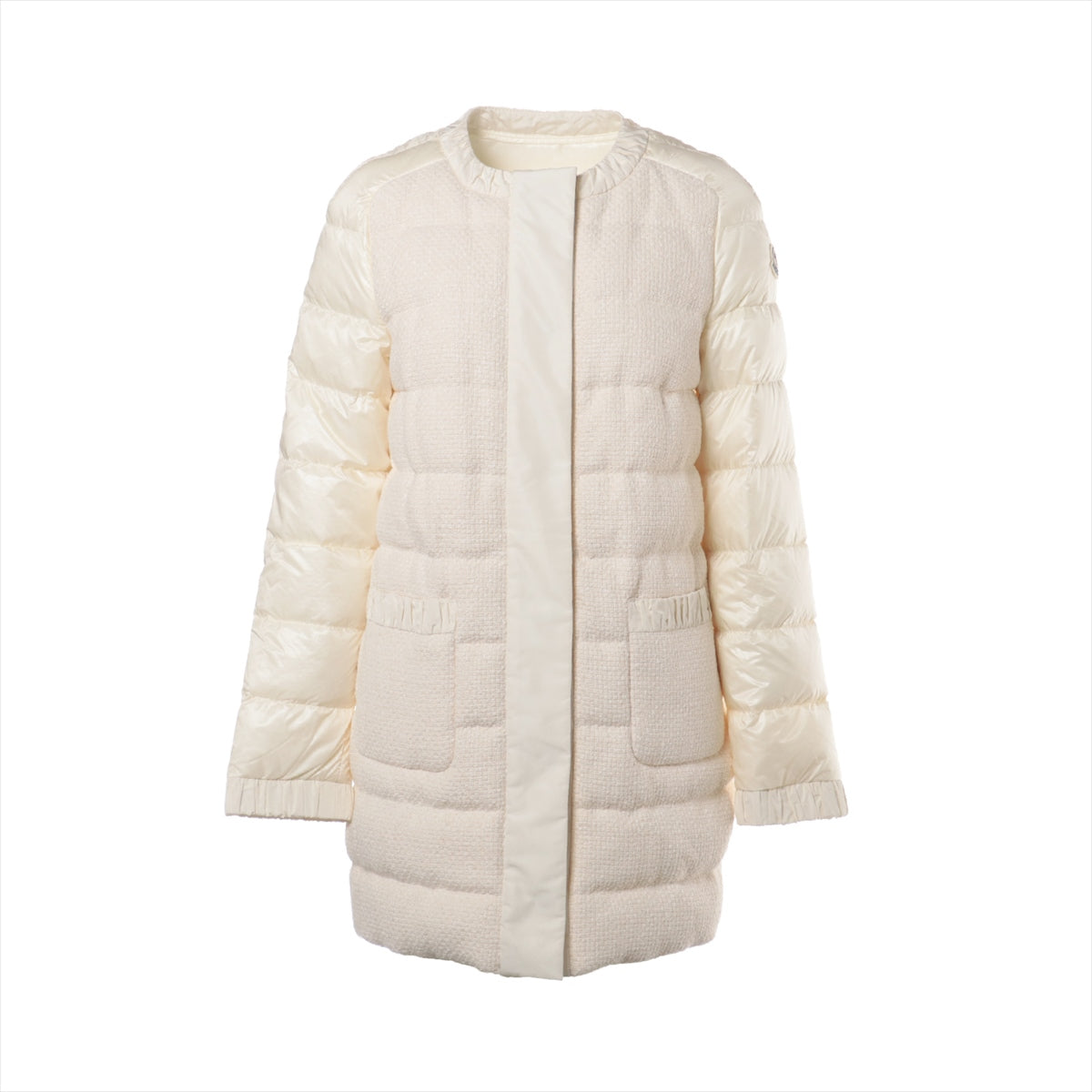 Moncler 21 years Nylon Down coat 0 Ladies' White  VEULETTES Tweed switching