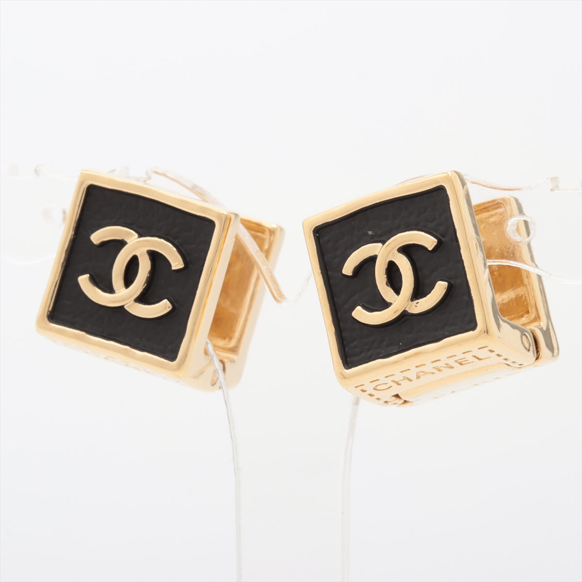 Chanel Coco Mark B23S Piercing jewelry (for both ears) GP Black
