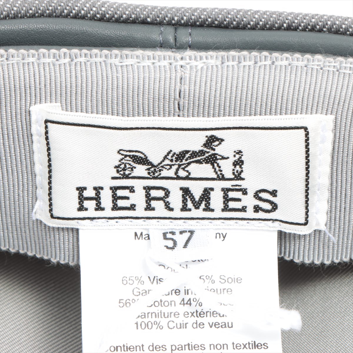 Hermès Newsboy cap Hat Cotton Grey