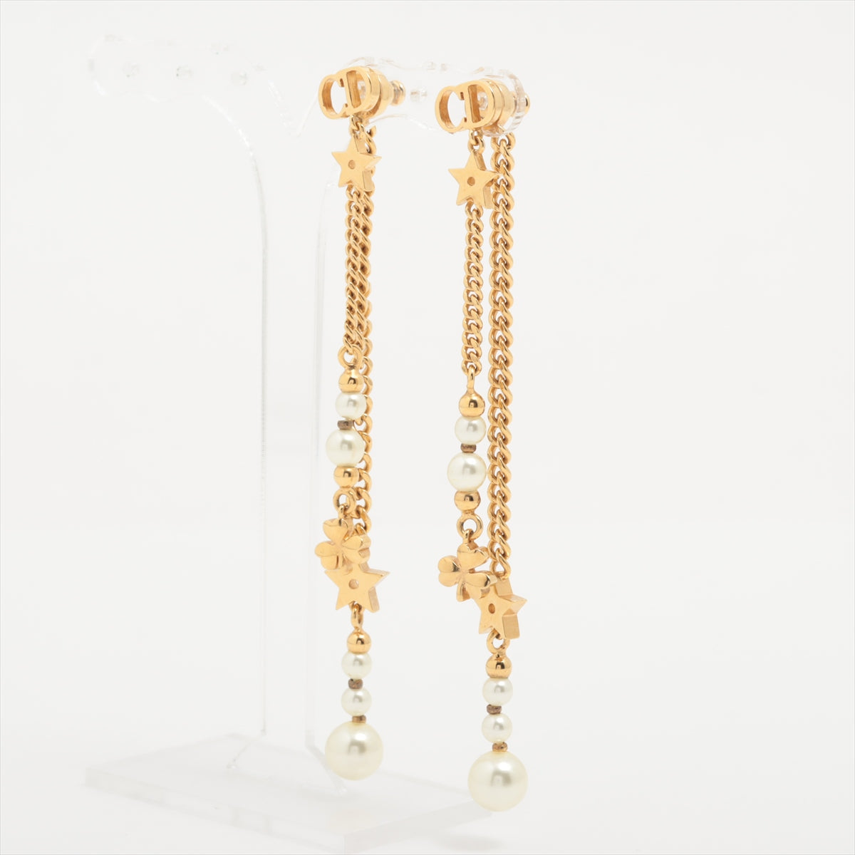 DIOR Lucky Dior Lucky DIOR Piercing jewelry (for both ears) GP x fake pearl Gold