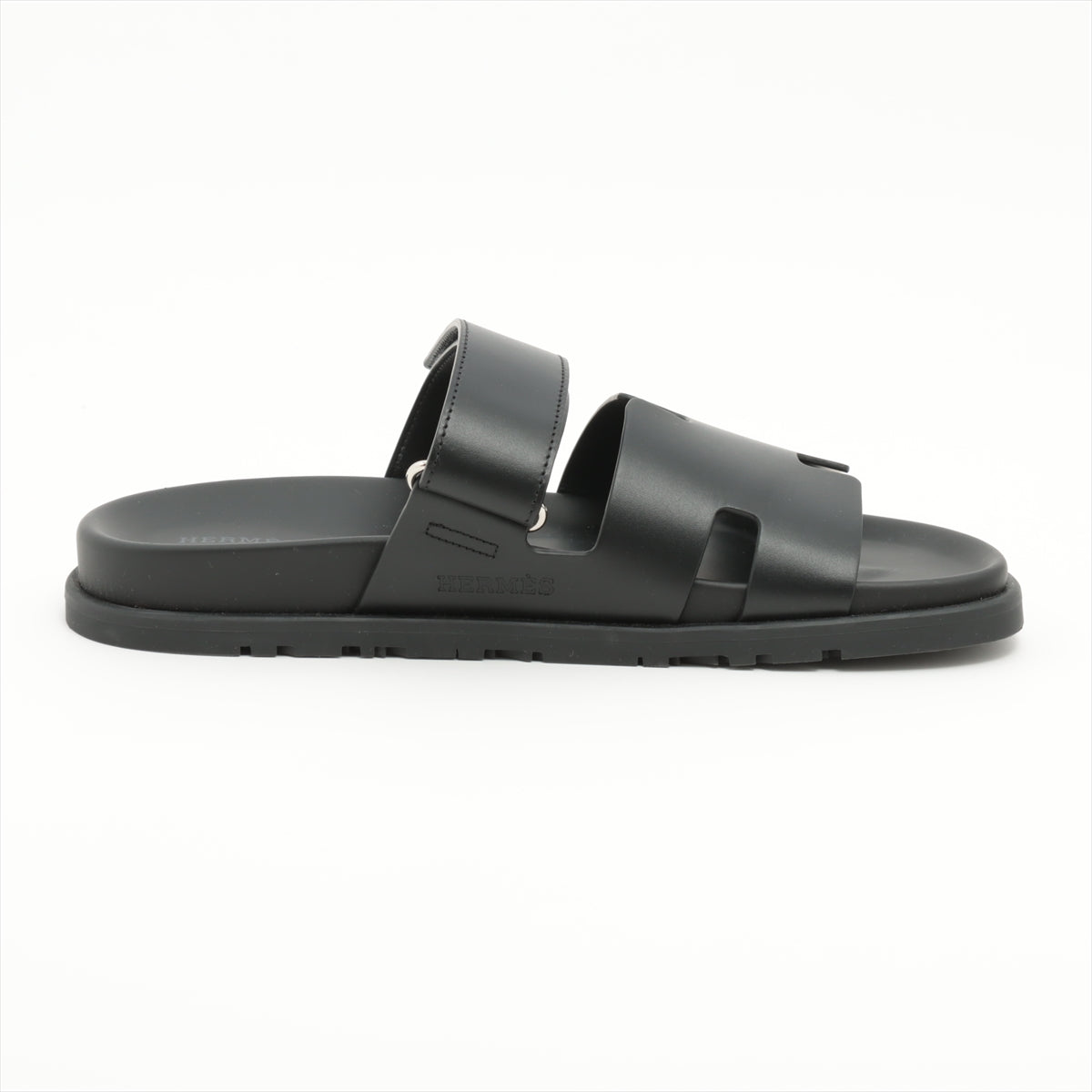 Hermès Cypre Leather Sandals 41 Men's Black box There is a bag