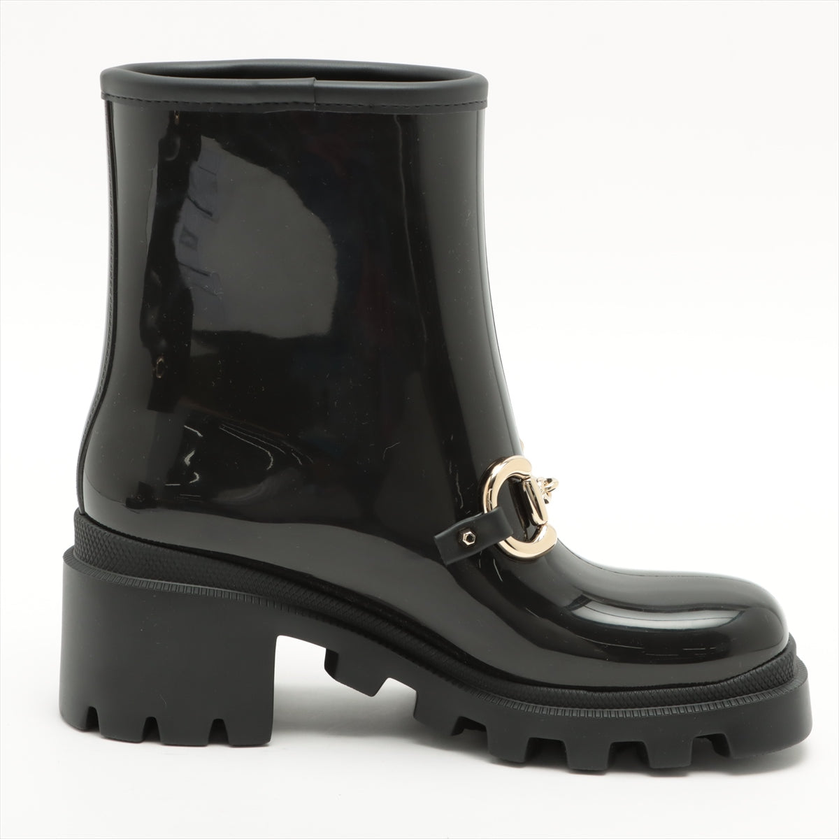 Gucci Horse Bits Rubber Boots 35 Ladies' Black 670407
