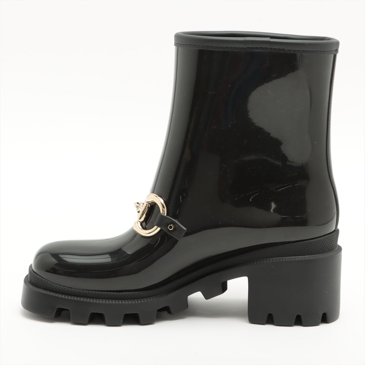 Gucci Horse Bits Rubber Boots 35 Ladies' Black 670407