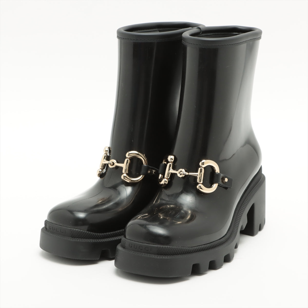 Gucci Horse Bits Rubber Boots 34 Ladies' Black 670407