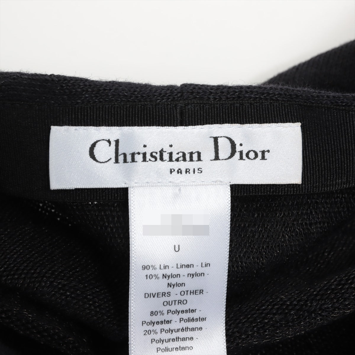 DIOR Dior logo Beret Hemp Black