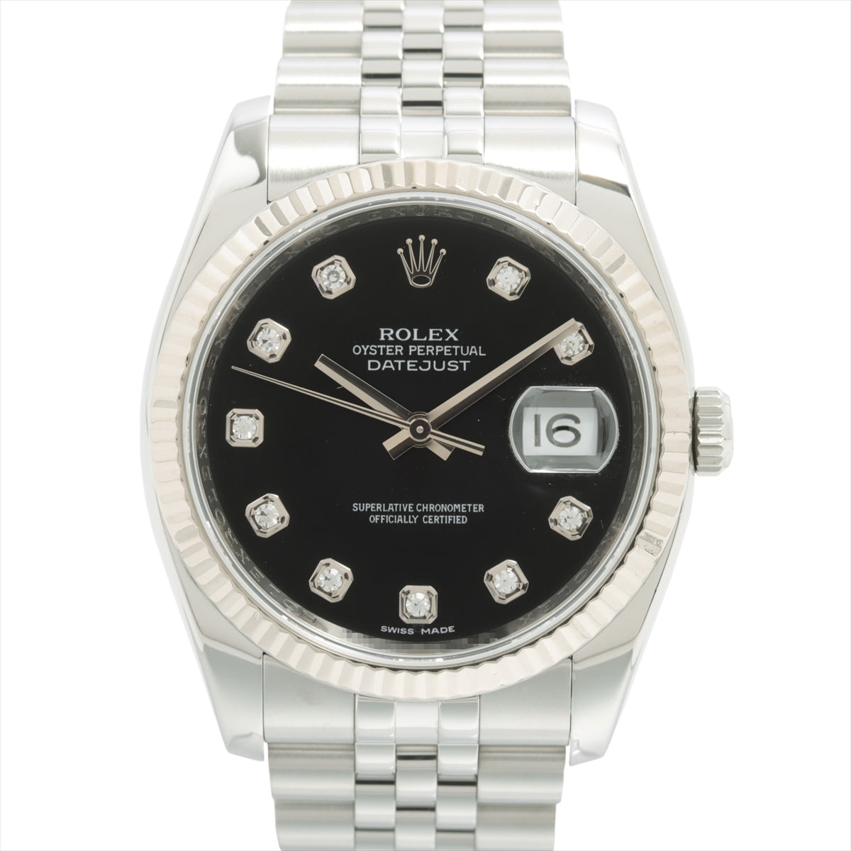 Rolex Datejust 116234G SS×WG AT Black-Face Extra Link 4