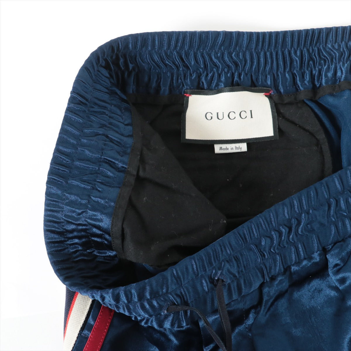 Gucci 17 years Acetate Track pants 50 Men's Blue  495697 Satin sideline