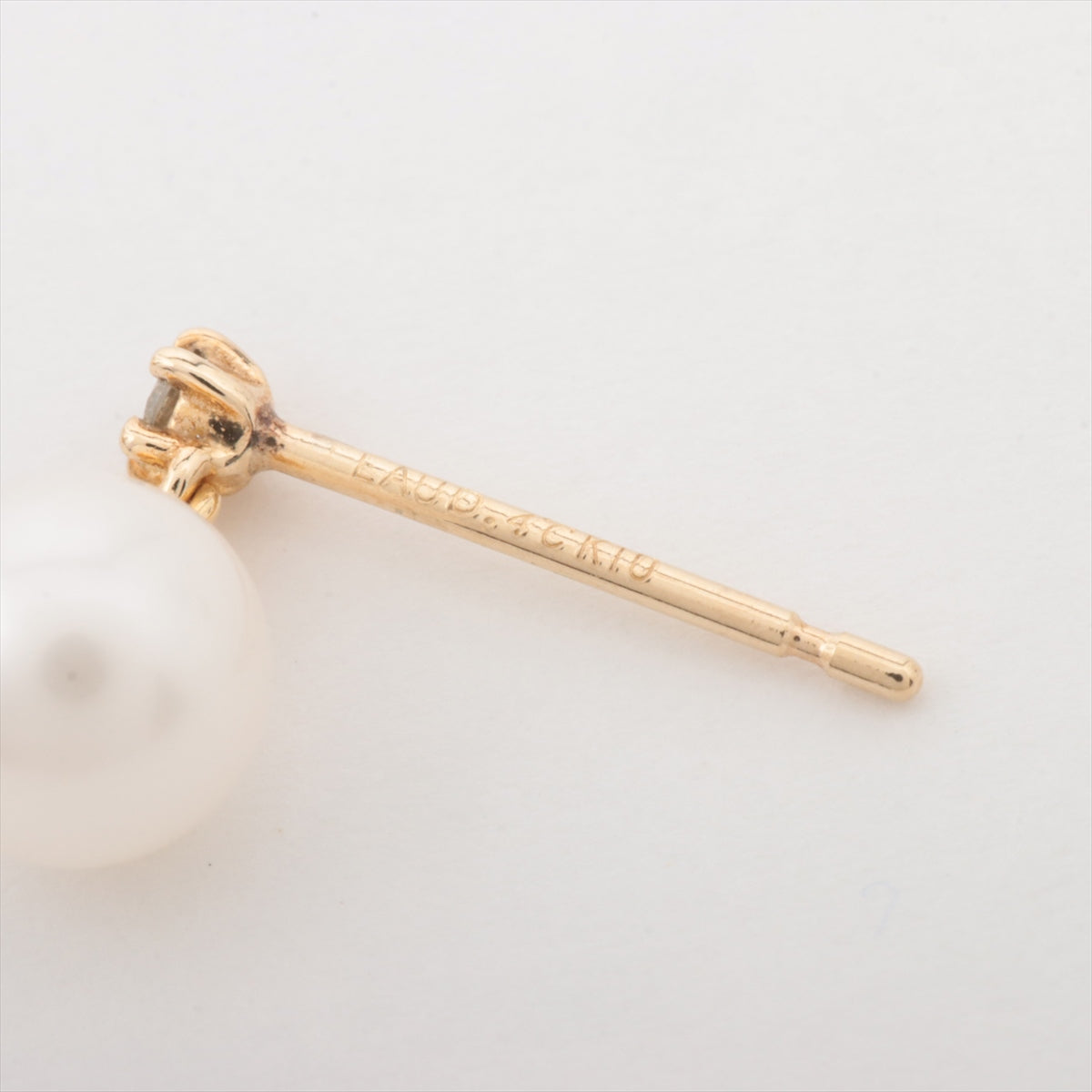 4℃ Pearl diamond Piercing jewelry K10(YG) 0.8g Approx. 5.5mm
