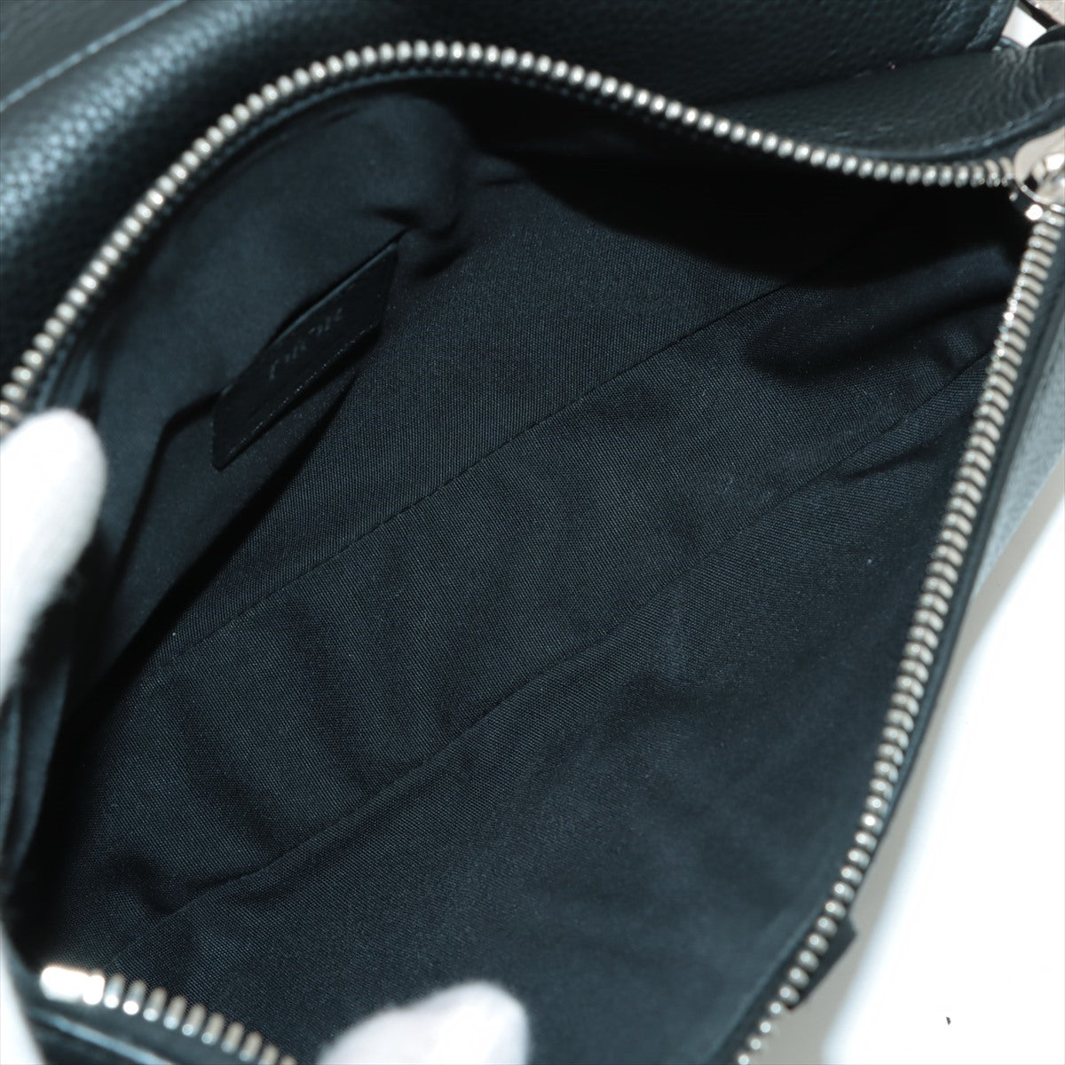 DIOR Saddle Bag Leather Shoulder bag Black