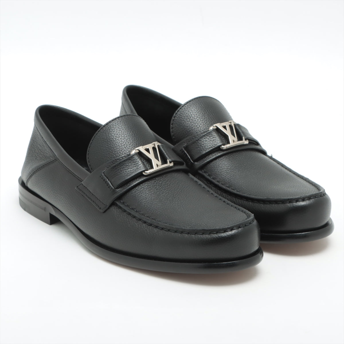 Louis Vuitton Major line 20 years Leather Loafer 5 1/2 Men's Black FA0260 monogram brushed insole There is a box