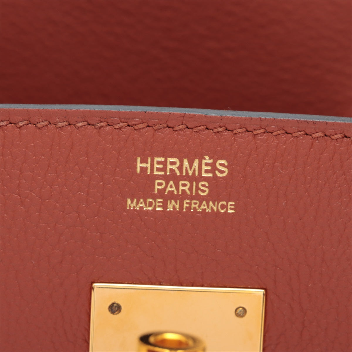 Hermès Birkin 30 Valenia Faubourg Cuivre Gold Metal fittings A:2017