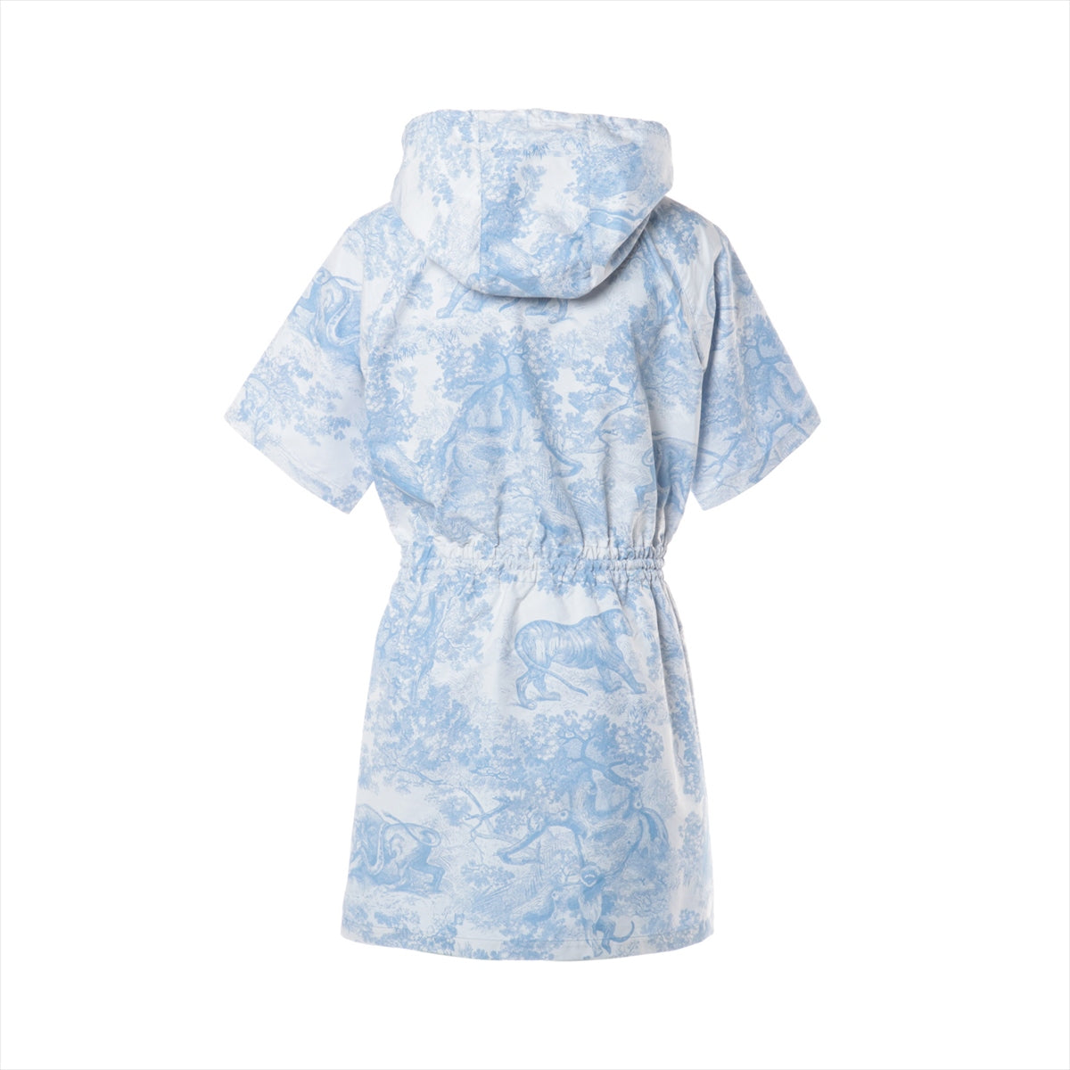 Christian Dior Toile Doo JUY Polyester Dress 38 Ladies' Blue x white  147R40A2826