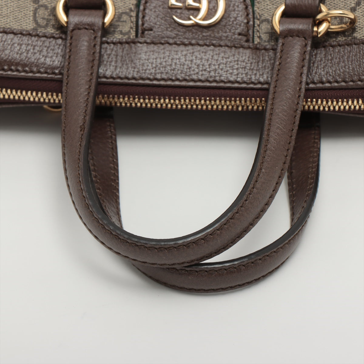 Gucci GG Supreme Ophidia PVC & leather 2way handbag Beige×Brown 547551