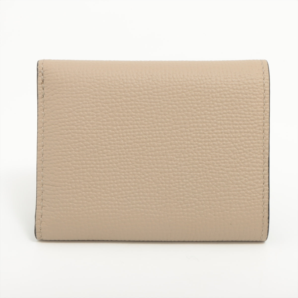 Loewe Anagram Tri Fold Leather Compact Wallet Beige