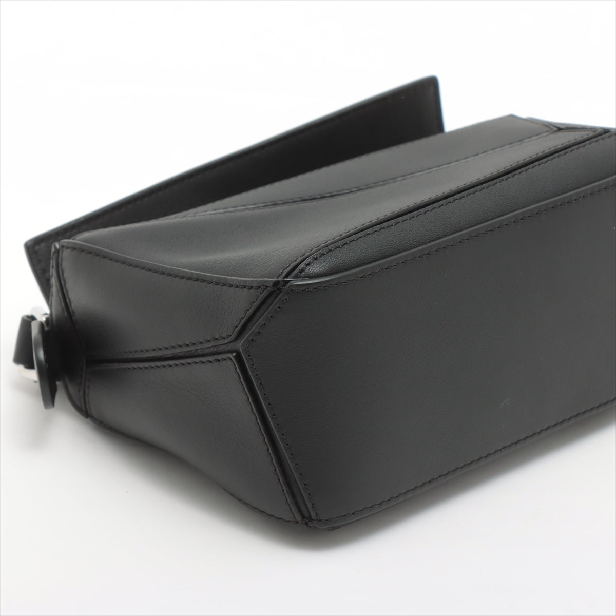 Loewe Mini Puzzle Bag Leather 2way shoulder bag Black