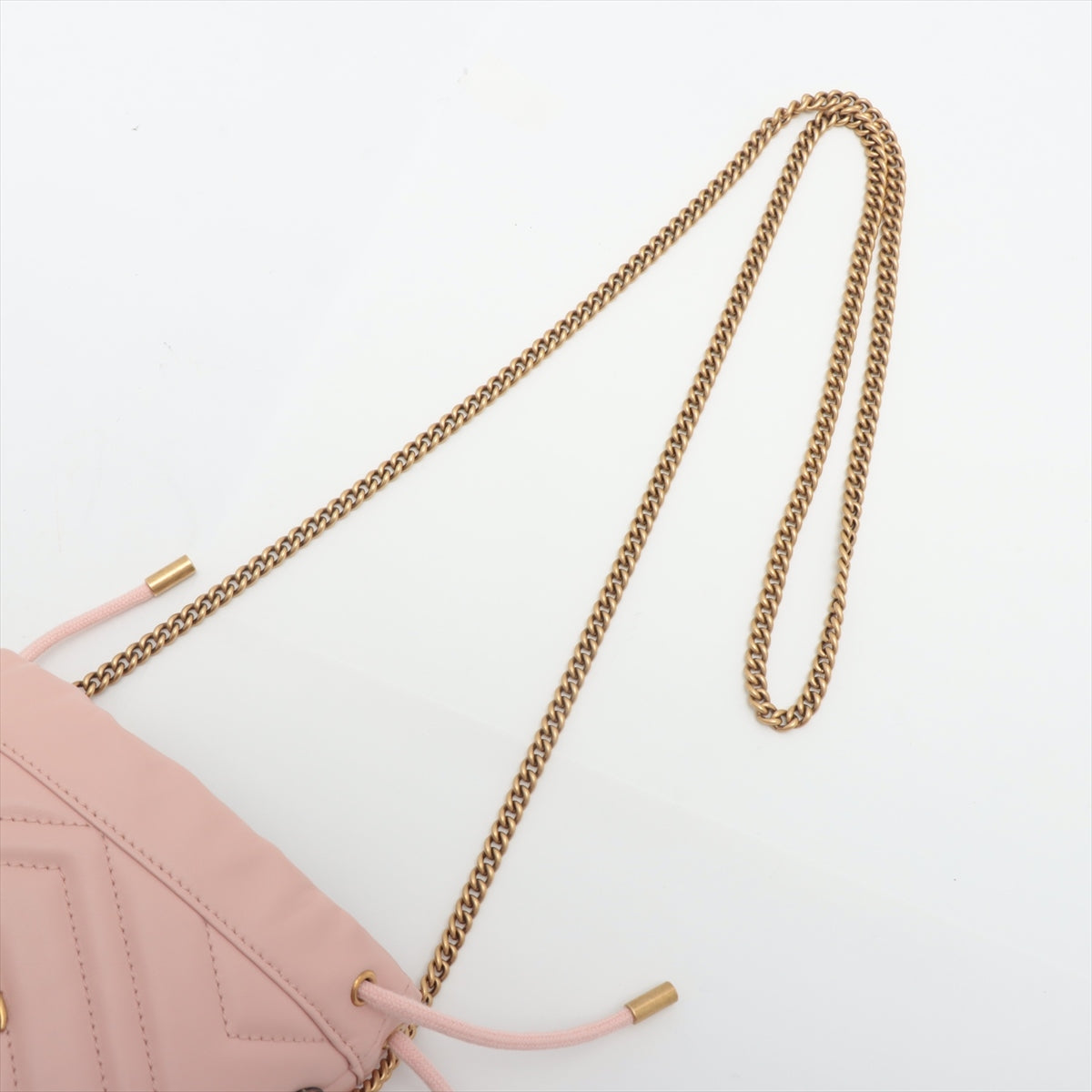 Gucci GG Marmont Leather Chain shoulder bag Pink 575163