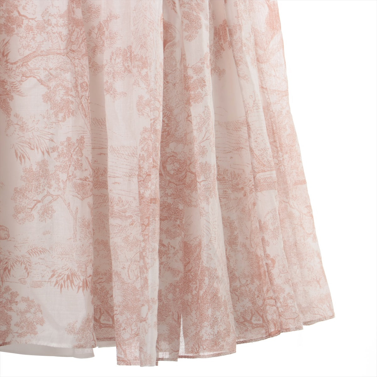 Christian Dior Toile de Jouy Cotton Skirt I42 Ladies' Pink  911J29A3802